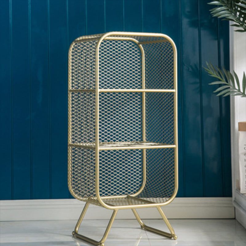 Etagere Closed Back Shelf Bookcase Vertical Metal Book Shelf for Home