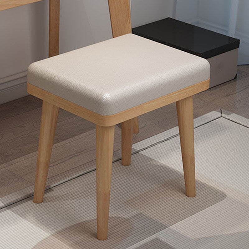 Scandinavian Wooden Vanity Desk with Drawers Makeup Dressing Table Set