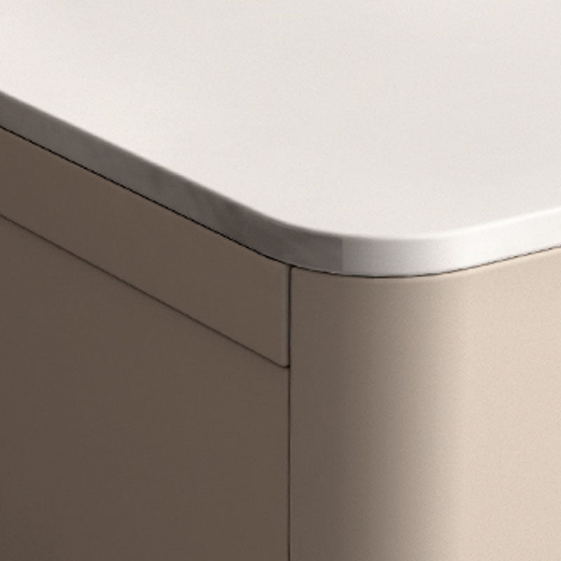 4 Drawers Vanity Set with Stool Glam Stone Top Dressing Table