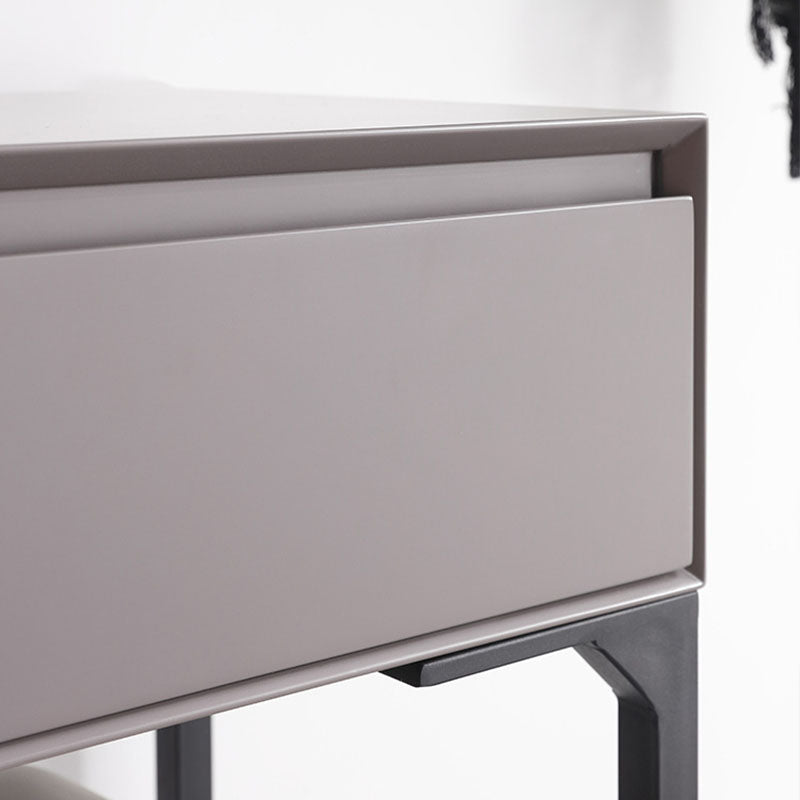 Grey Wooden Vanity Set with Mirror and Drawers Make-up Vanity