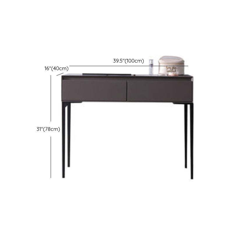 Grey Wooden Vanity Set with Mirror and Drawers Make-up Vanity