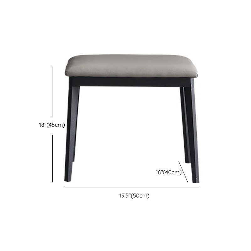 Grey Wooden Vanity Set with Mirror and Drawers Make-up Vanity