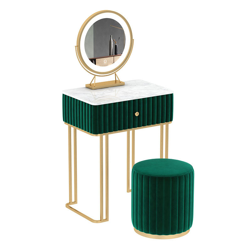 Contemporary Makeup Counter 1 Drawer Slate Top Dressing Table