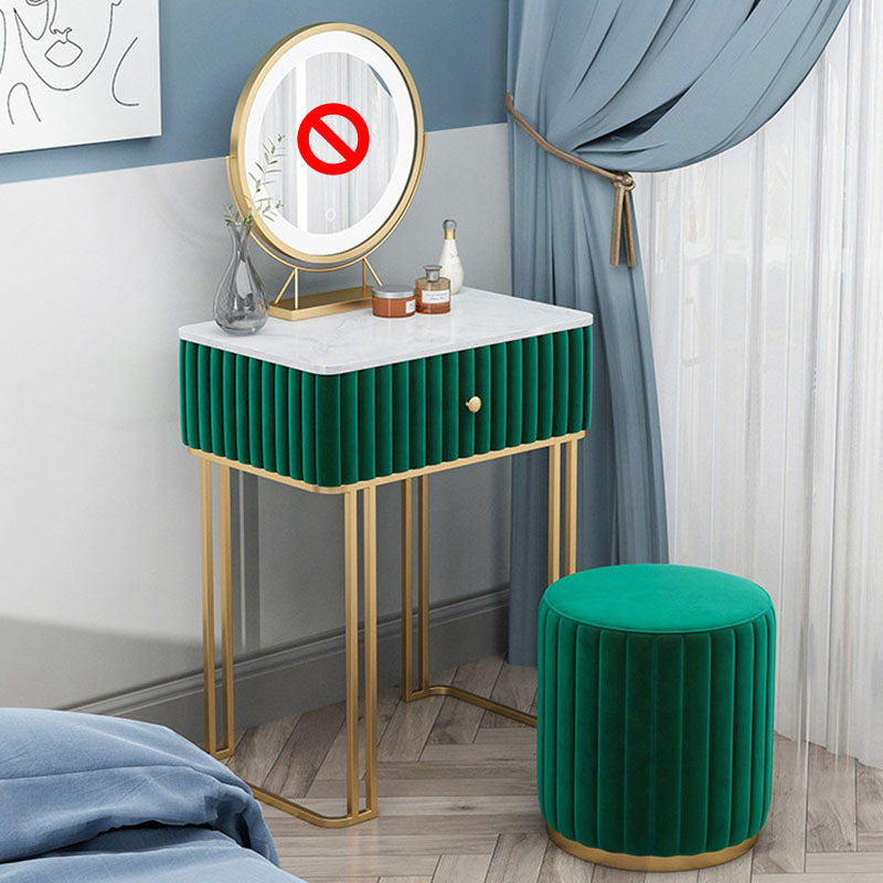 Contemporary Makeup Counter 1 Drawer Slate Top Dressing Table