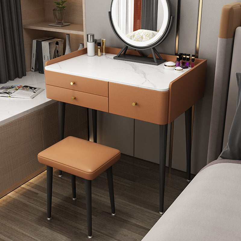 Make-up Vanity With 3 Drawer with Makeup Table and Stool Contemporary