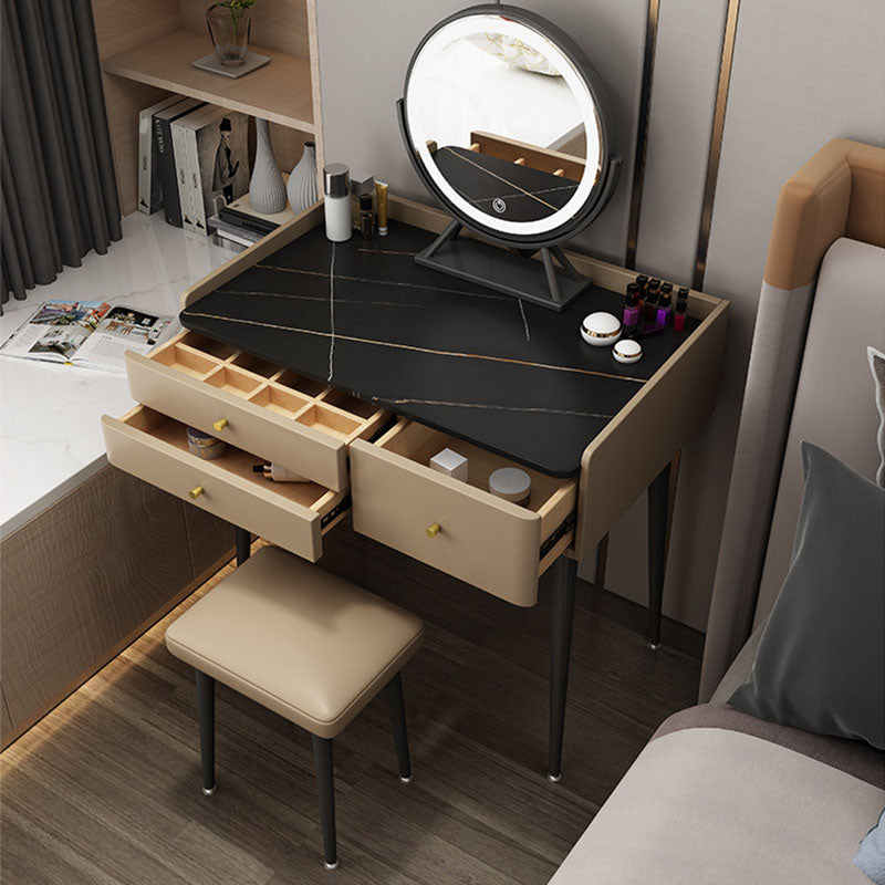 Make-up Vanity With 3 Drawer with Makeup Table and Stool Contemporary