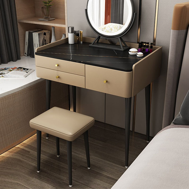 Make-up Vanity With 3 Drawer with Makeup Table and Stool Contemporary