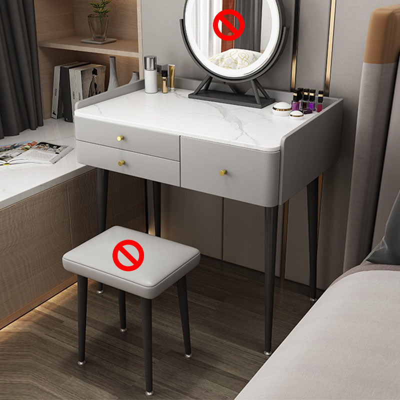 Make-up Vanity With 3 Drawer with Makeup Table and Stool Contemporary