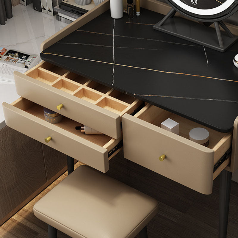 Make-up Vanity With 3 Drawer with Makeup Table and Stool Contemporary