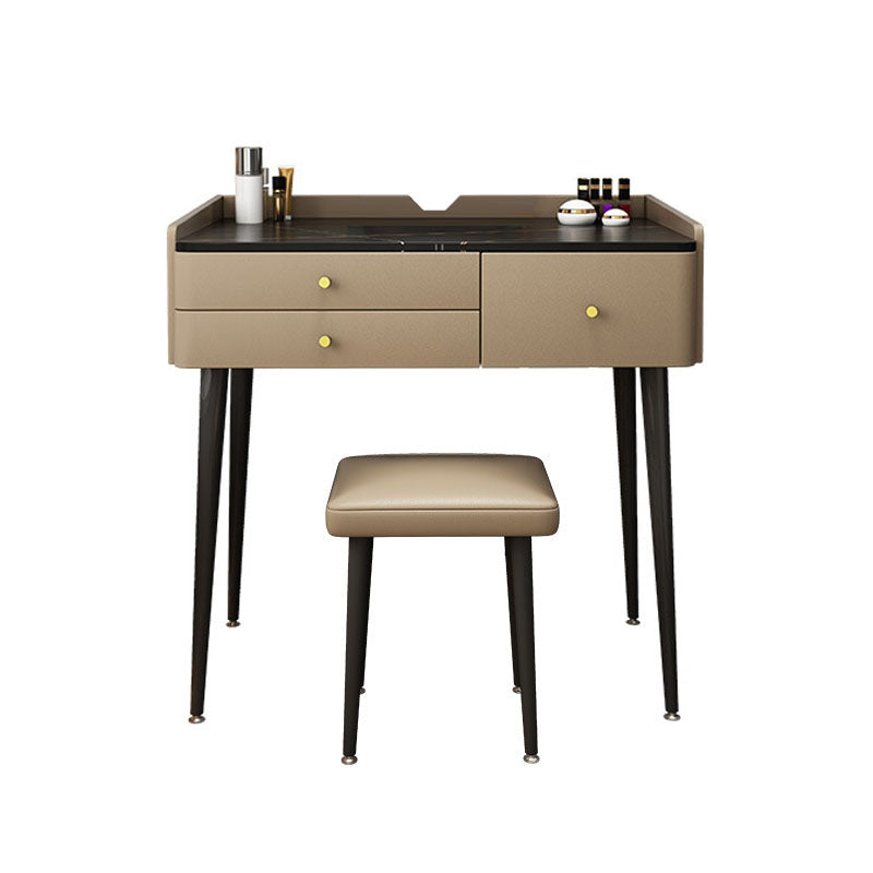 Make-up Vanity With 3 Drawer with Makeup Table and Stool Contemporary
