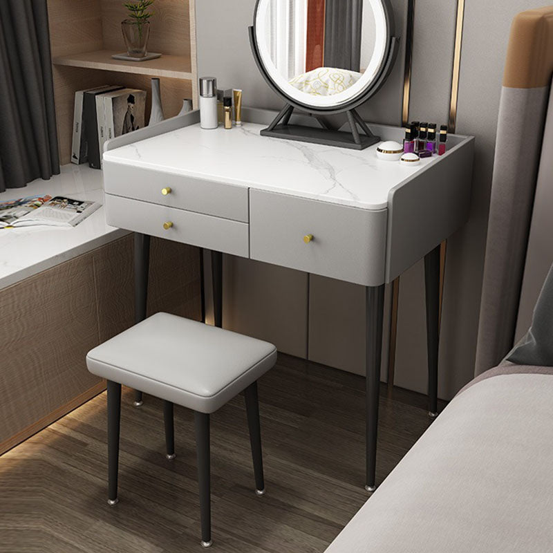 Make-up Vanity With 3 Drawer with Makeup Table and Stool Contemporary