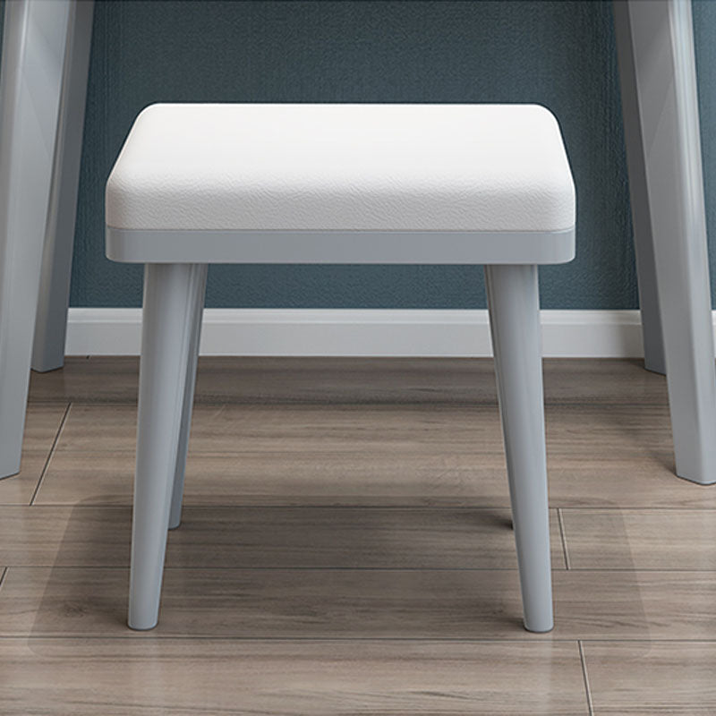 Solid Wood Makeup Counter 3 Drawer Vanity Dressing Table With Stool