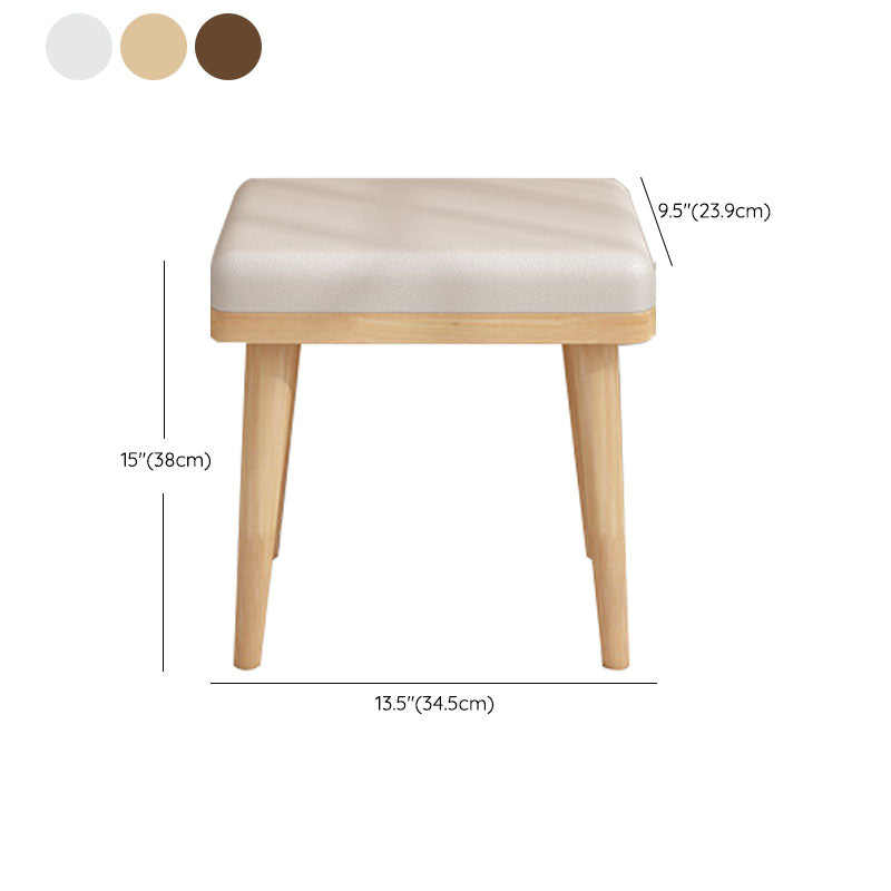 Solid Wood Makeup Counter 3 Drawer Vanity Dressing Table With Stool