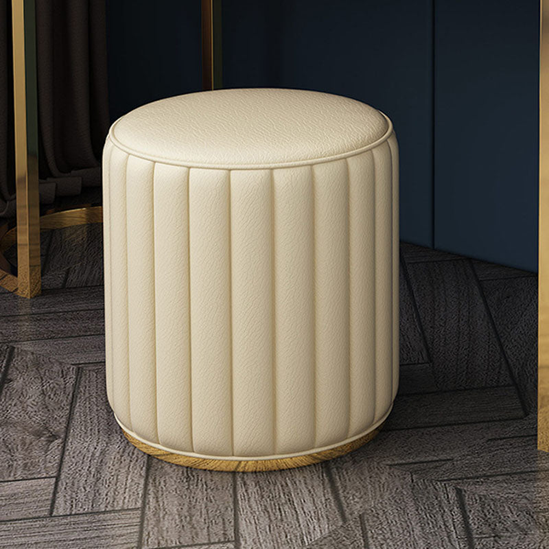 Glam Stone Top Oval Vanity Table with Metal Base Makeup Dressing Table