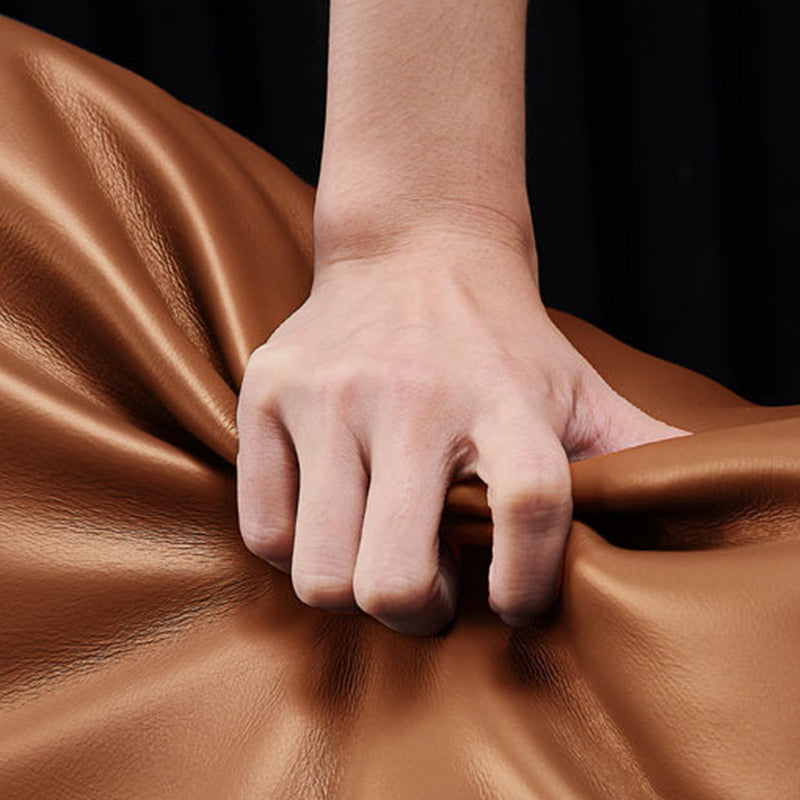 Contemporary Cushions Flared Arm Faux Leather Stationary Seating