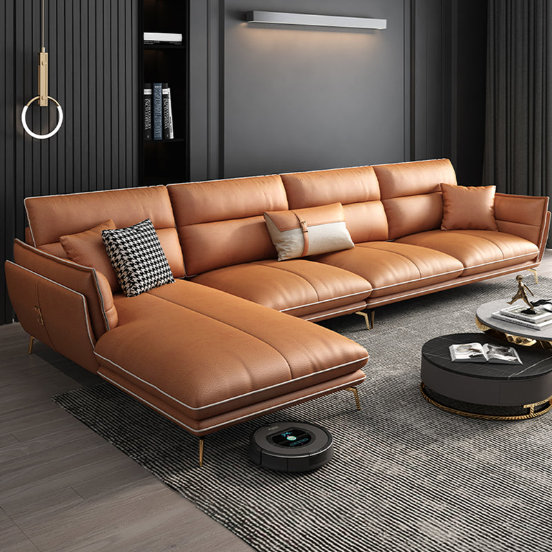 Contemporary Cushions Pillow Top Arm Faux Leather Stationary Seating