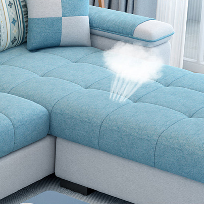 Nordic with Storage Fabric Living Room Pillows Slipcovered Seating