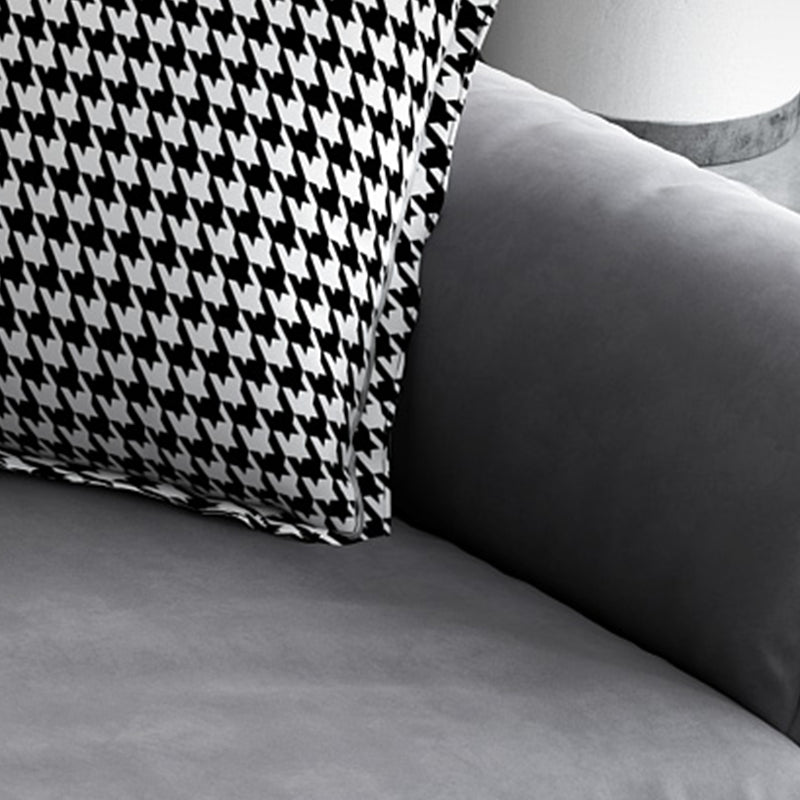 Nordic Stationary Living Room Recessed Arm Pillows Sofa Chaise