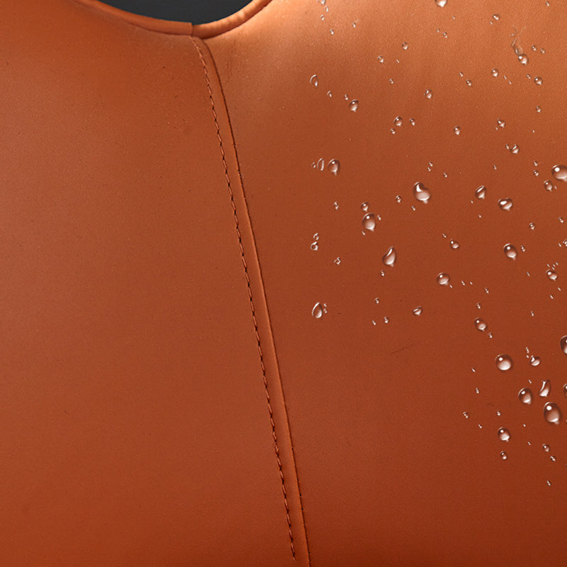 33.46" Wide Tight Back Chair Leather Black 4-Star Base Arm Chair