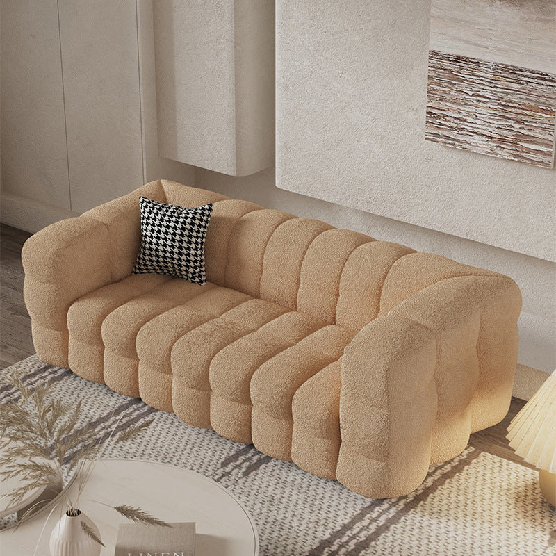 Contemporary Tuxedo Arm Sofa Standard Sofa Fabric Tight Back Settee