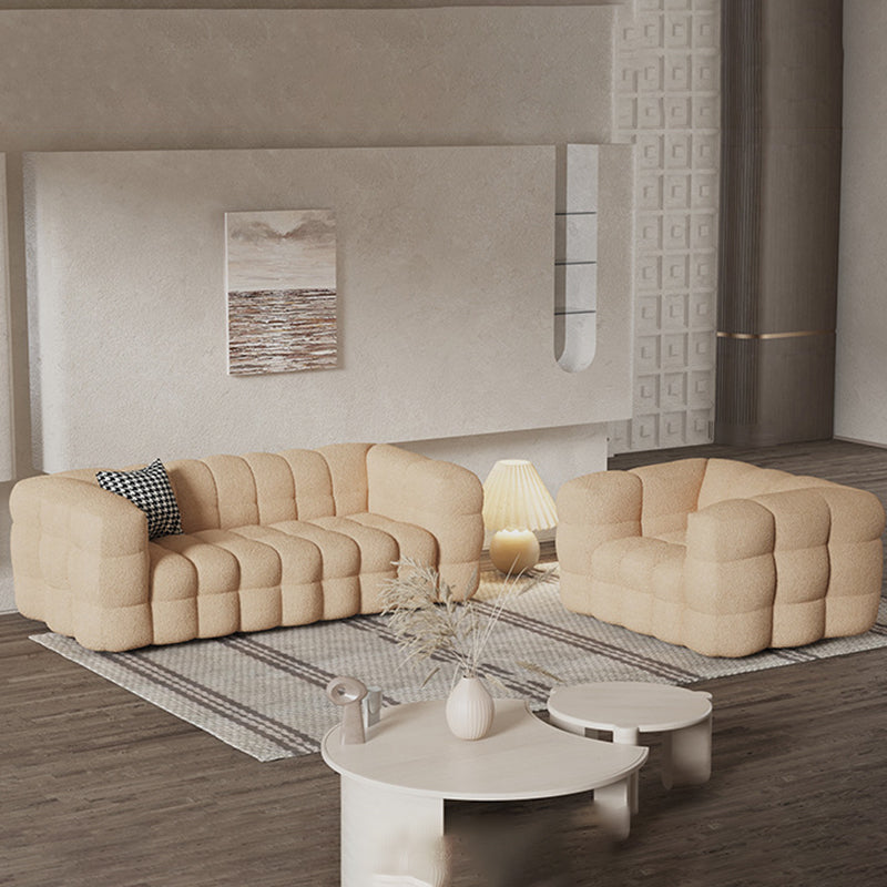 Contemporary Tuxedo Arm Sofa Standard Sofa Fabric Tight Back Settee