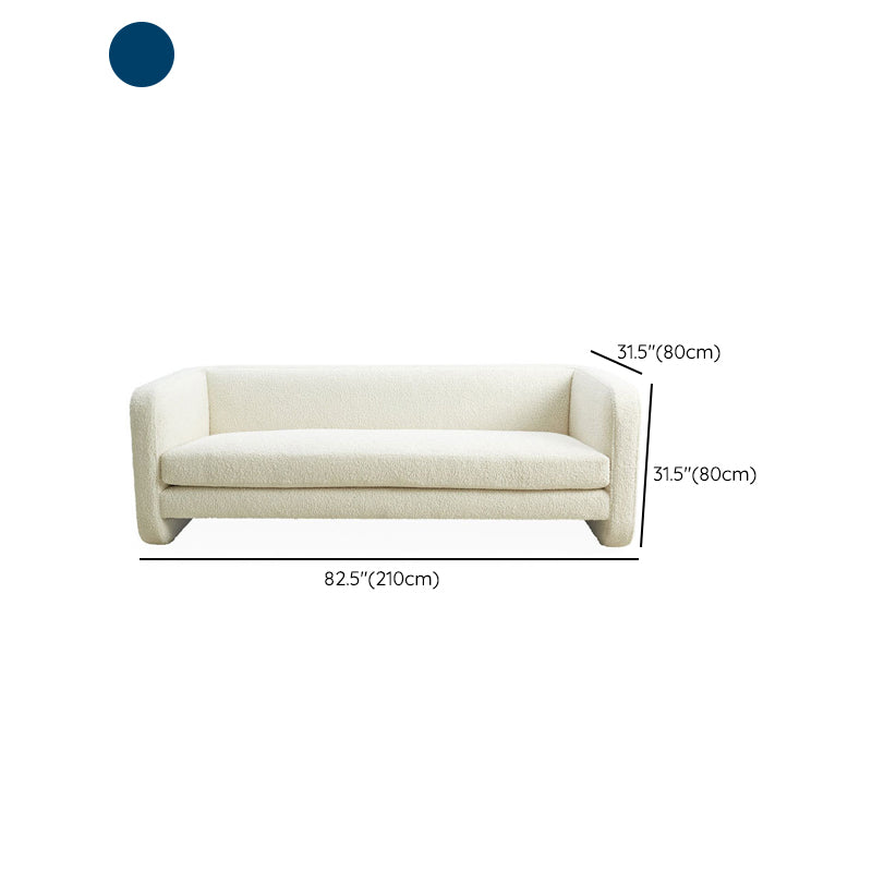 Contemporary Velvet Tuxedo Arm Sofa Loose Back Settee for Living Room