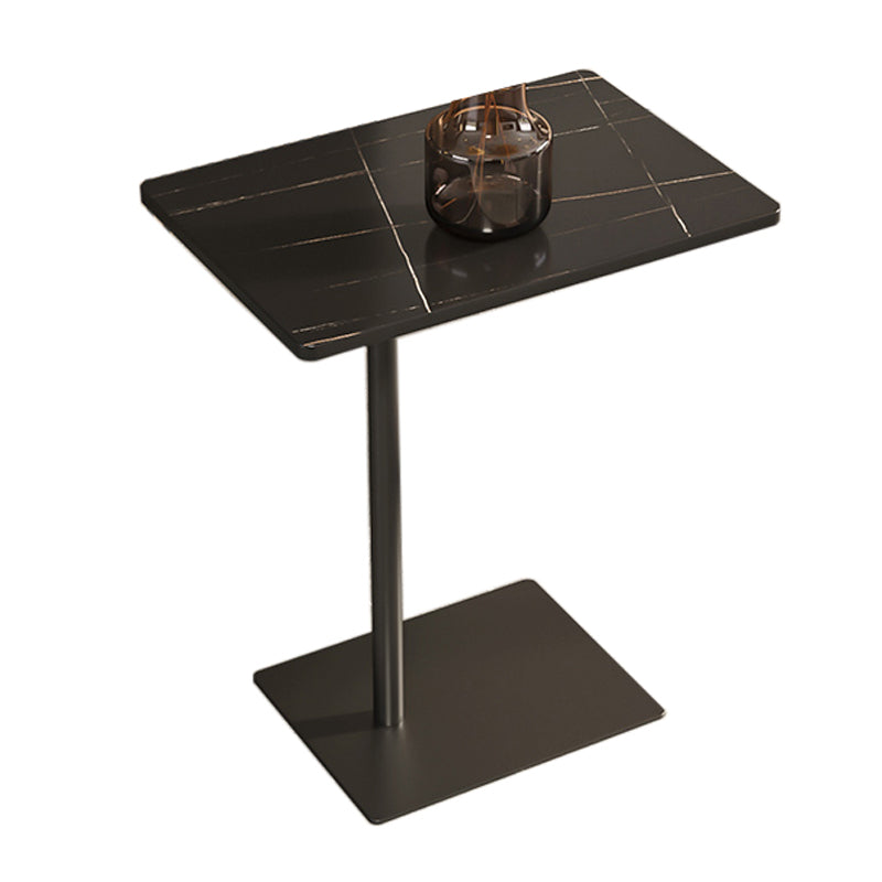 Modern Wood End Slide Table Rectangular Minimalist Sofa Corner Table