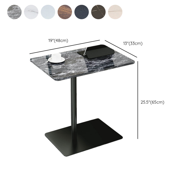 Modern Wood End Slide Table Rectangular Minimalist Sofa Corner Table