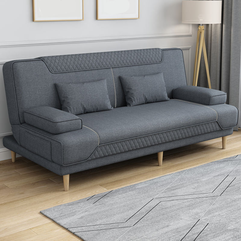 Modern and Contemporary Wood Fabric Upholstered No Theme Queen Bed