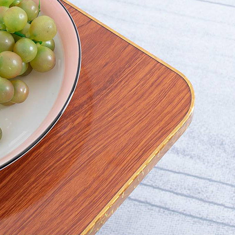 Metal and Wood Table Mid-Century Modern Style Foldable Rectangular Dining Table