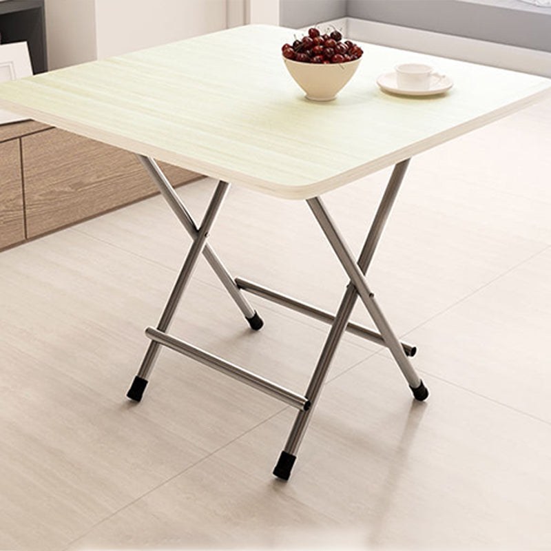 Wooden and Metal Table Mid-Century Modern Style Minimalist Home Dining Table