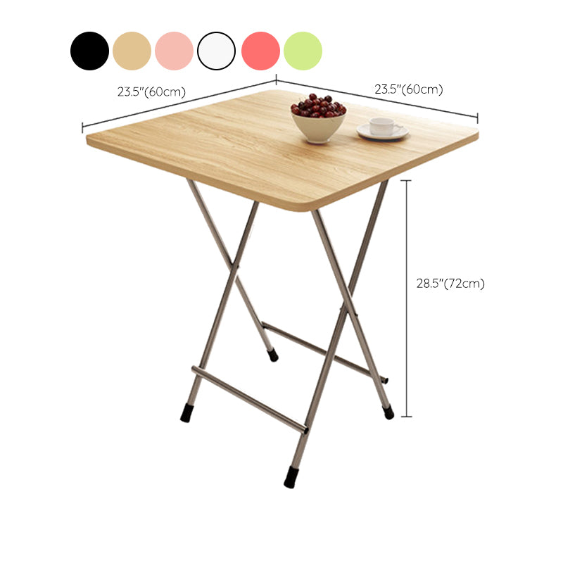 Wooden and Metal Table Mid-Century Modern Style Minimalist Home Dining Table