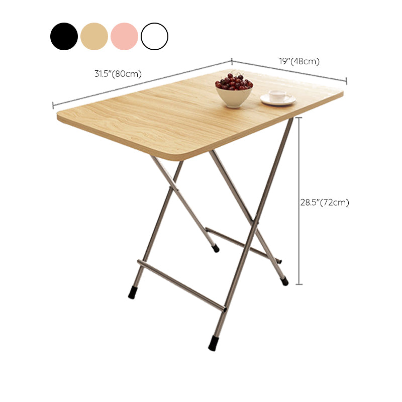 Wooden and Metal Table Mid-Century Modern Style Minimalist Home Dining Table