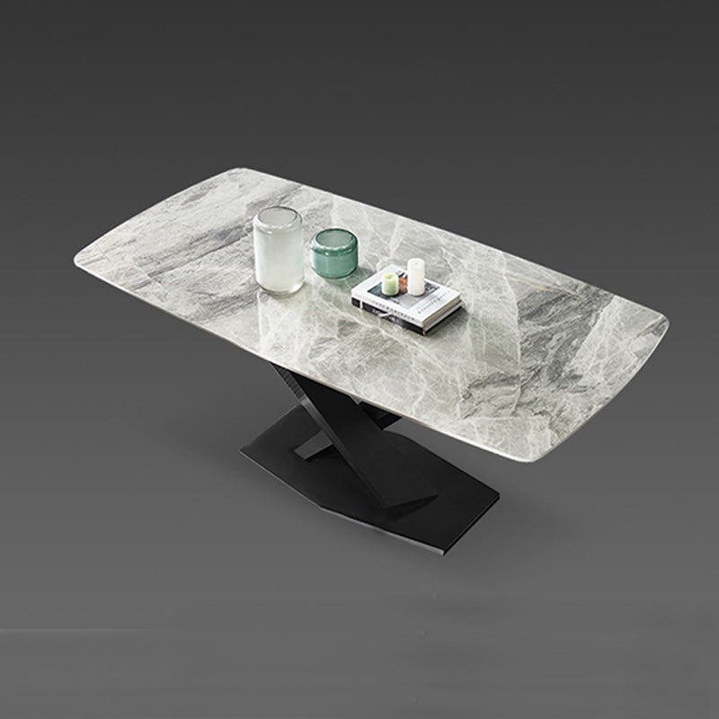 Rectangle Sintered Stone Kitchen Table Luxury Home Dining Table
