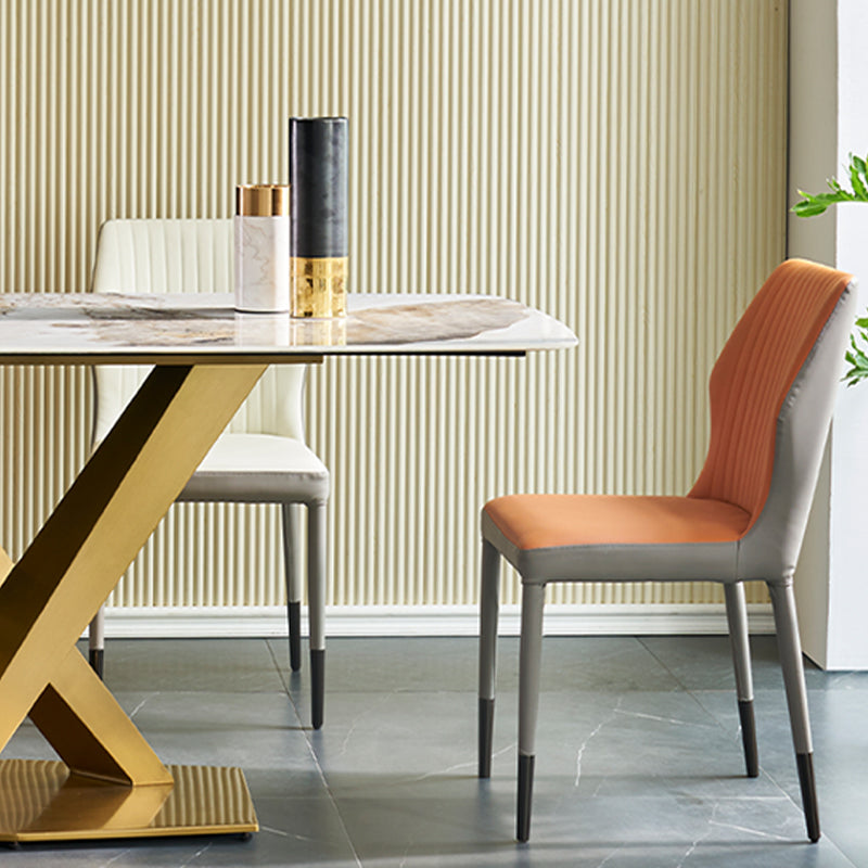 Rectangle Sintered Stone Kitchen Table Luxury Home Dining Table