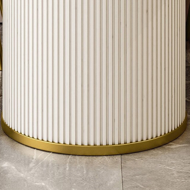 Luxury Sintered Stone Kitchen Table Double Pedestal Dining Table