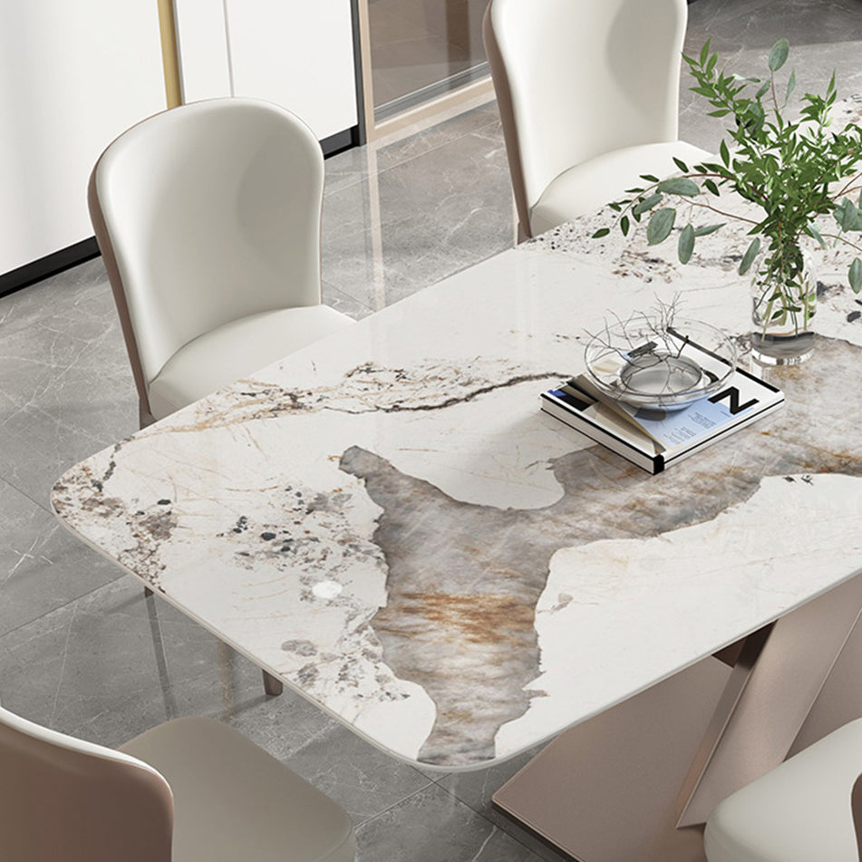 Luxury Sintered Stone Kitchen Table Rectangle Home Kitchen Desk