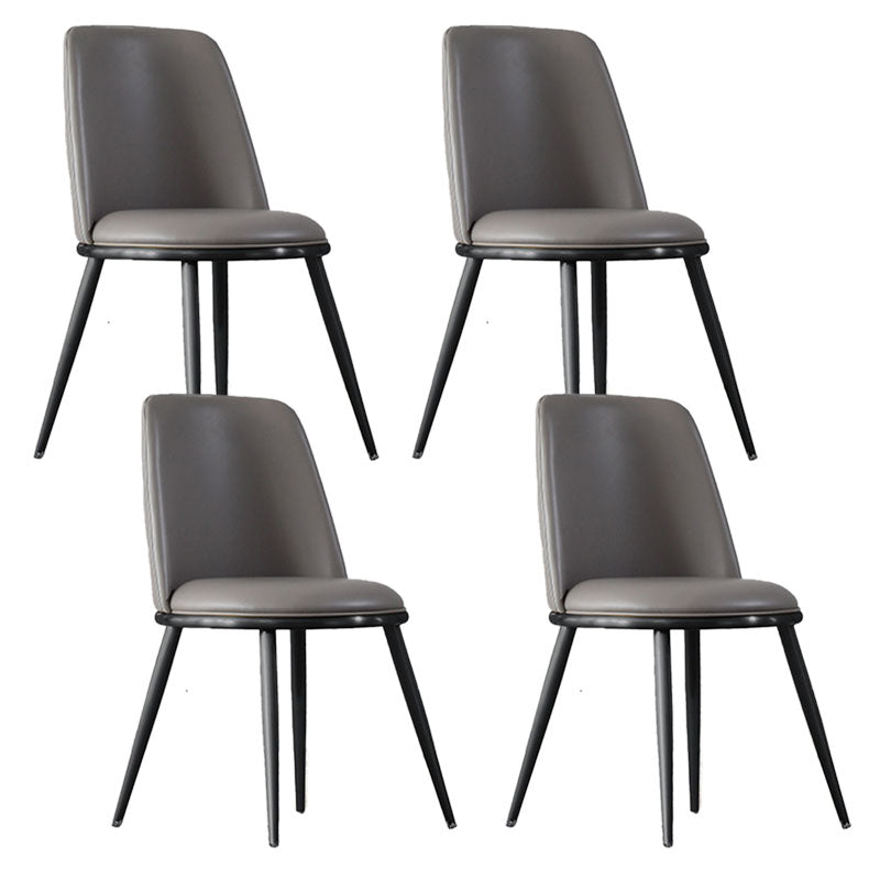 Industrial Parsons Chair Solid Back Kitchen Dining Side Chair