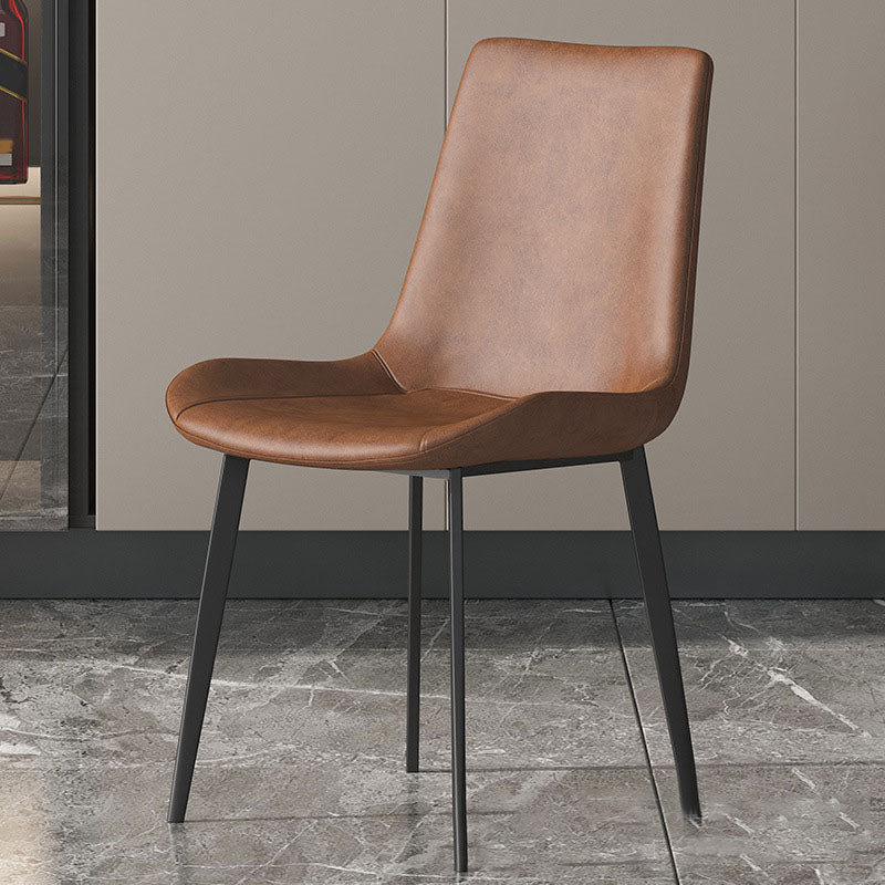 Solid Back Side Chair Industrial Dining Room Chair for Dining Room
