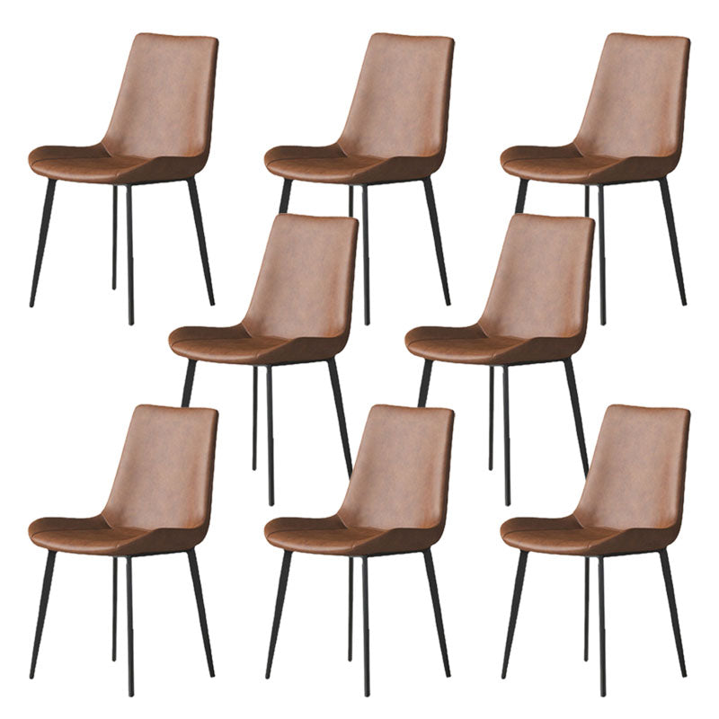 Solid Back Side Chair Industrial Dining Room Chair for Dining Room