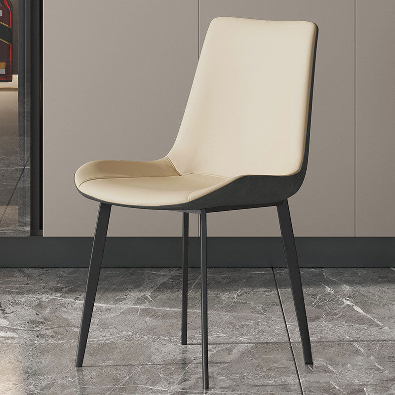 Solid Back Side Chair Industrial Dining Room Chair for Dining Room