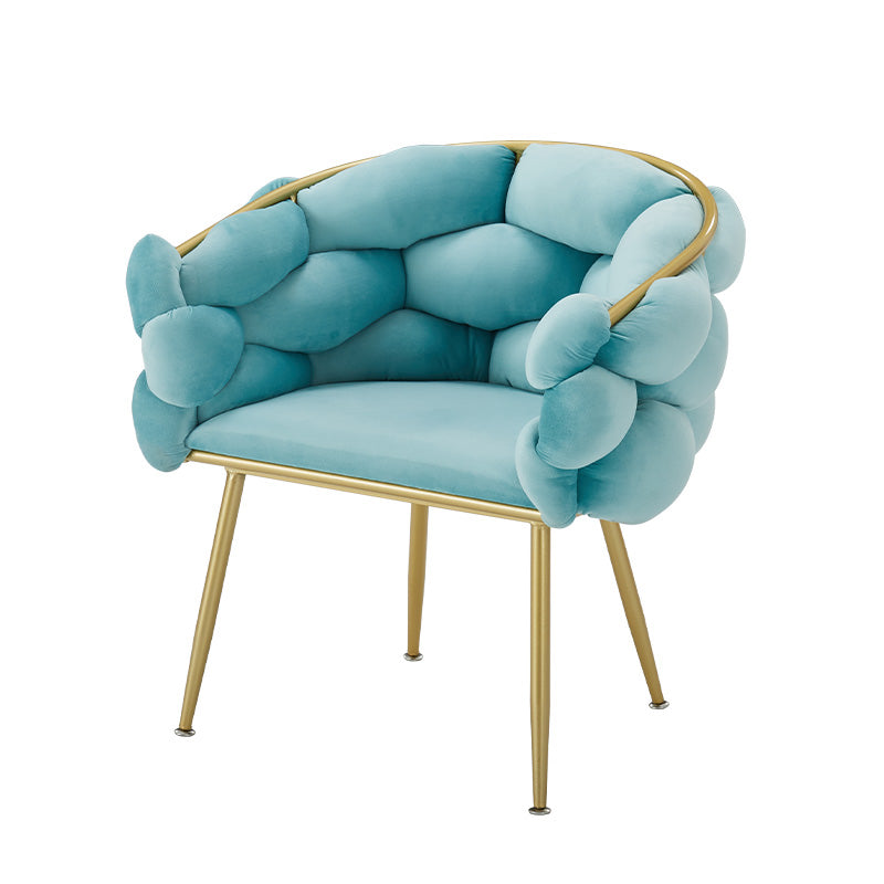 Scandinavian Style Armless Chair Solid Back Upholstered Dining Chairs