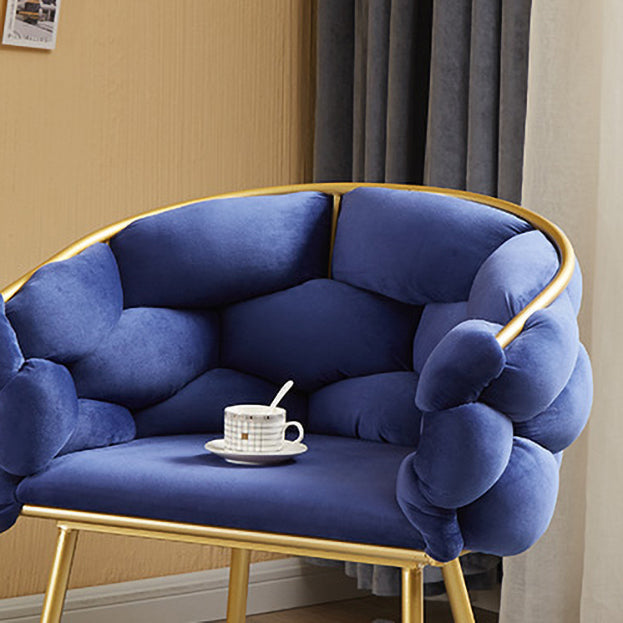 Scandinavian Style Armless Chair Solid Back Upholstered Dining Chairs