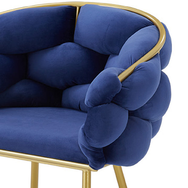 Scandinavian Style Armless Chair Solid Back Upholstered Dining Chairs