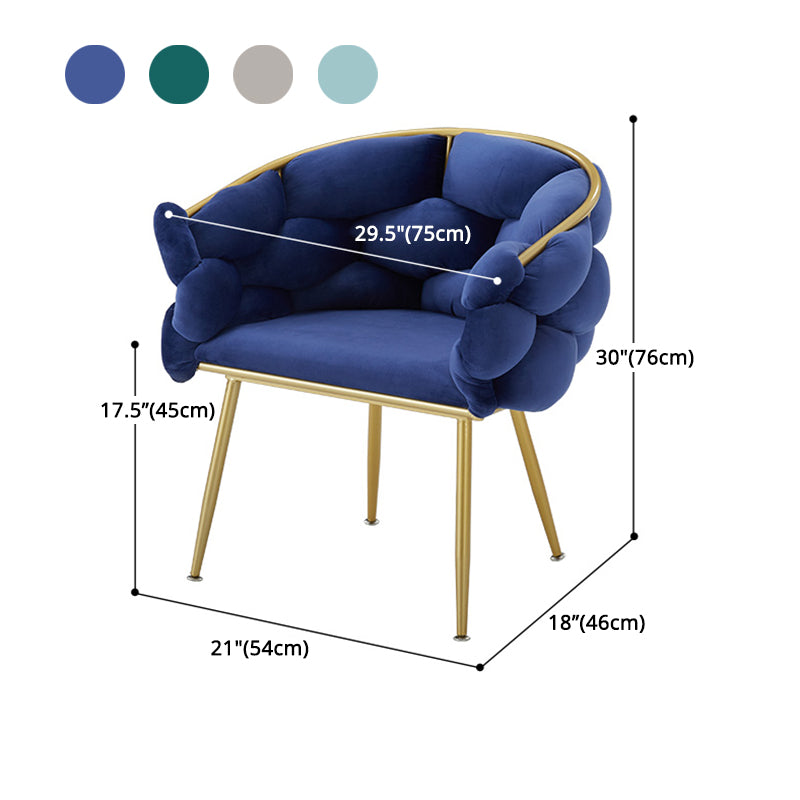 Scandinavian Style Armless Chair Solid Back Upholstered Dining Chairs