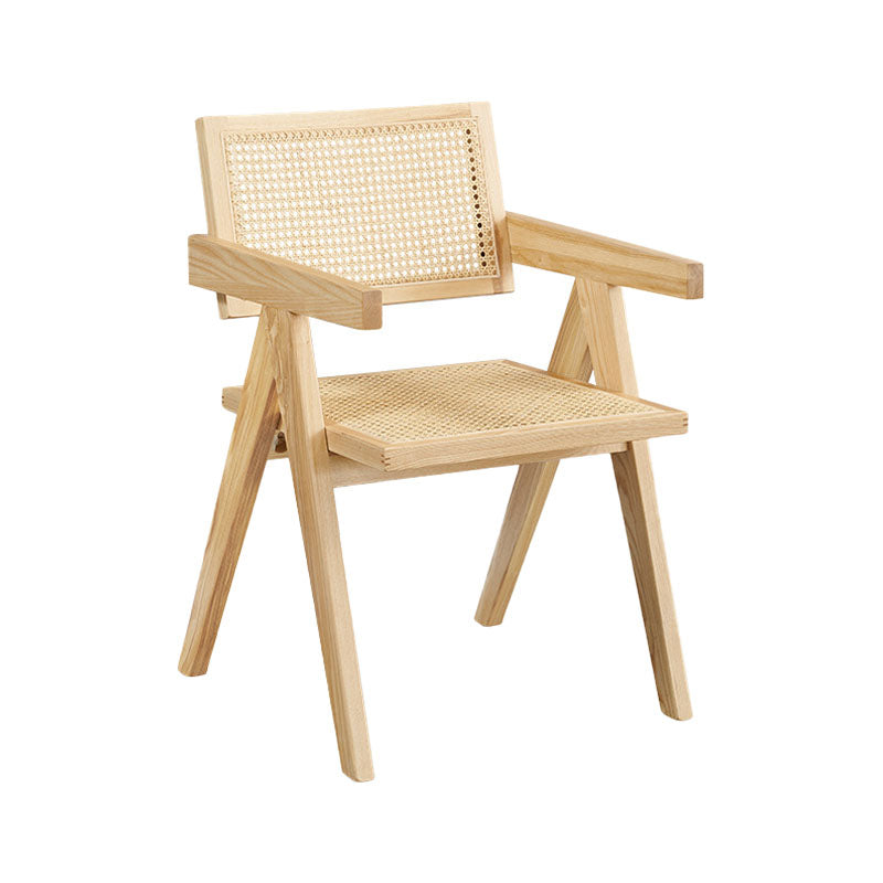 Traditional Style Dining Chair Arm Chair with Wooden Legs for Kitchen