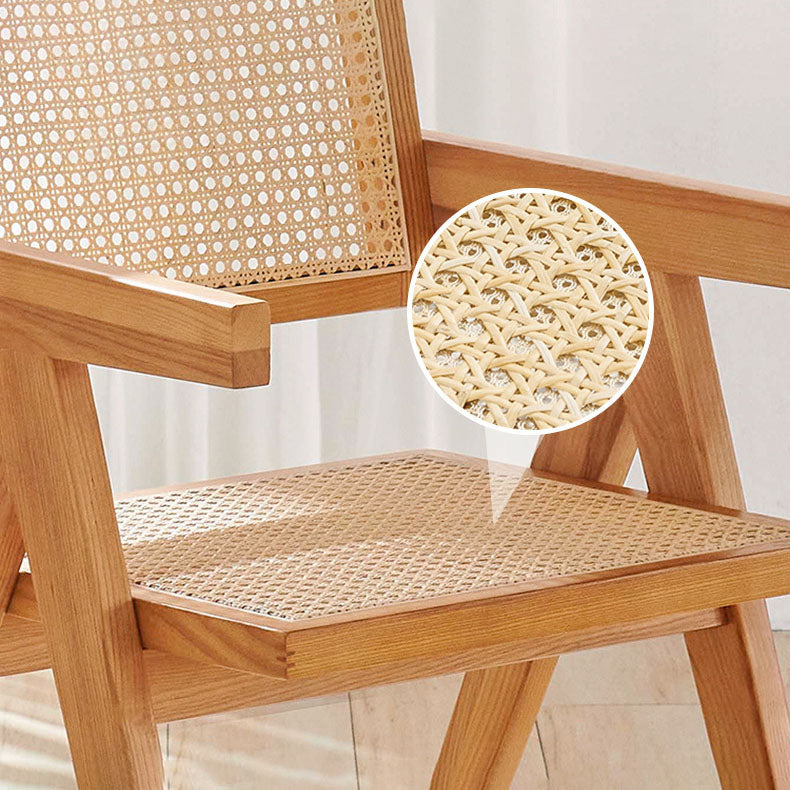 Traditional Style Dining Chair Arm Chair with Wooden Legs for Kitchen