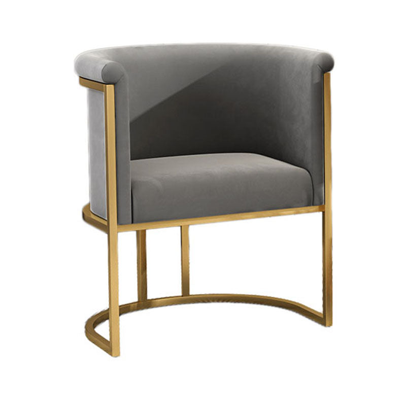 Luxury Upholstered Side Chairs Scandinavian Style Armless Solid Back Chair