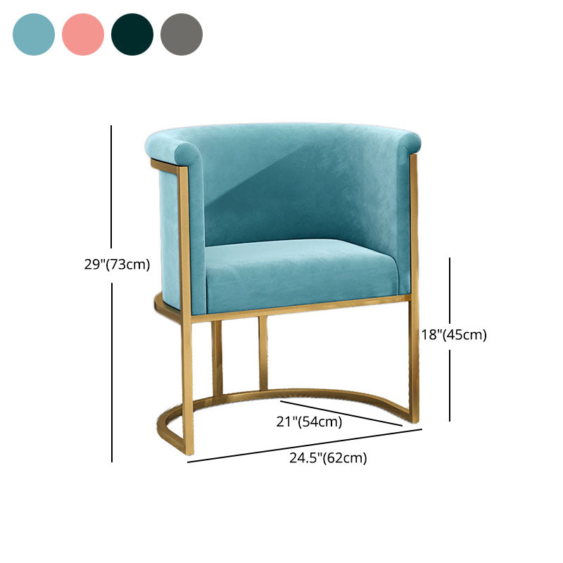 Luxury Upholstered Side Chairs Scandinavian Style Armless Solid Back Chair