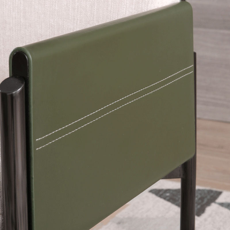 Matte Finish Hotel Dining Chair Contemporary Upholstered Solid Back Arm Chair